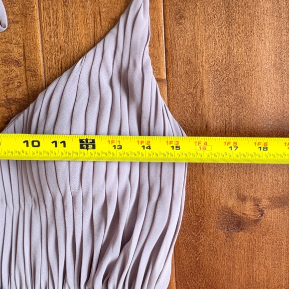 Azazie Vintage Mauve A-Line Double Split V-Neck Maxi Dress Size 8 - Picture 5 of 11